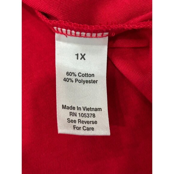 Drapers & Damons Womens Red Long Sleeve Mock Neck Top Size 1X - Picture 7 of 9